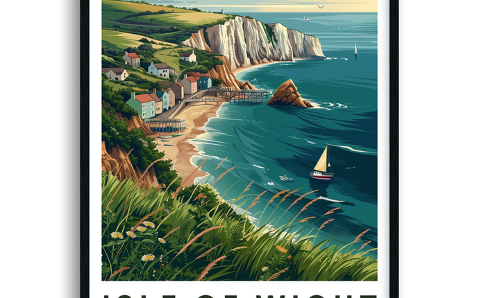 Isle Of Wight Retro Travel Poster