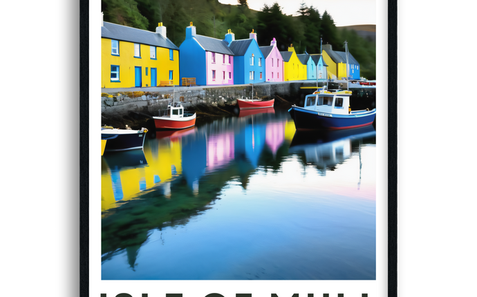 Isle Of Mull Retro Scottish Travel Poster