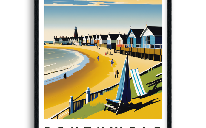 Southwold Retro East Suffolk Travel Poster