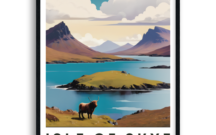 Isle Of Skye Retro Scotland Travel Poster