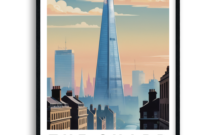 The Shard Retro London Travel Poster