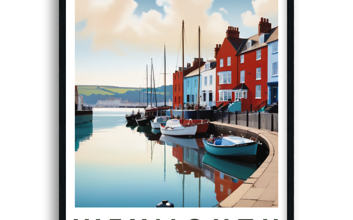 Weymouth Retro Dorset Travel Poster